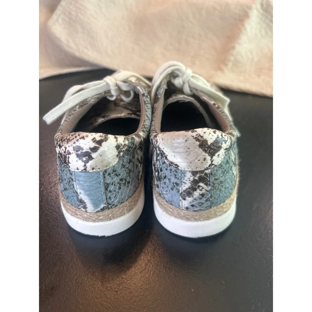 Crown Vintage Snakeskin Sneakers‎ Espadrille Platform Casual Shoes Women's